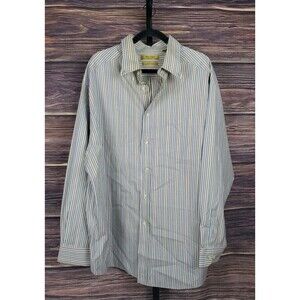 Roundtree & Yorke Gold Label Dress Shirt Women's Big 2X Striped Non Iron